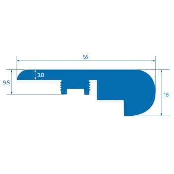 220cm  English  Oak UKS19010  N3355  Stair Nosing
