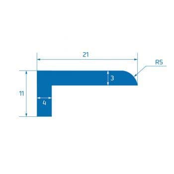 220cm Light Patterned Ash UKS19009 L Moulding Nosing  P105