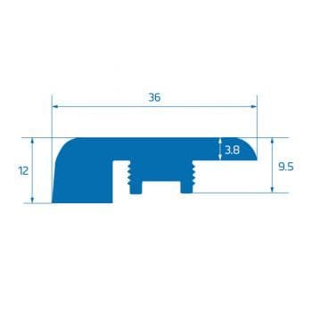 220cm Matching End Bar Distressed Multi Grey UKS19002 P100 AD26