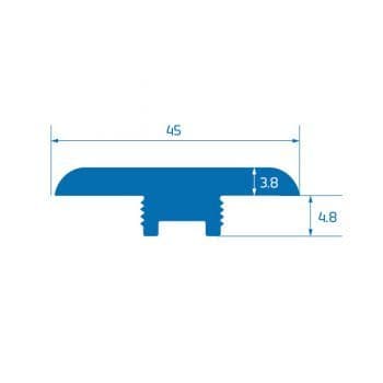 220cm Matching T Bar Distressed Raw Steel  UKS19006  LP3