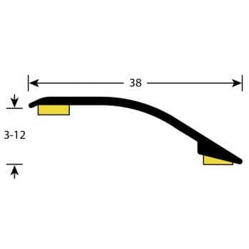 90cm uks19006 AD43 black-effect- ramp-door-bar-38mm-self-adhesive