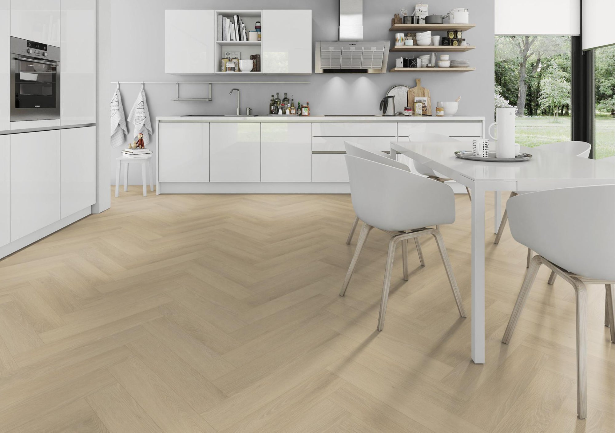 Linen Oak Herringbone