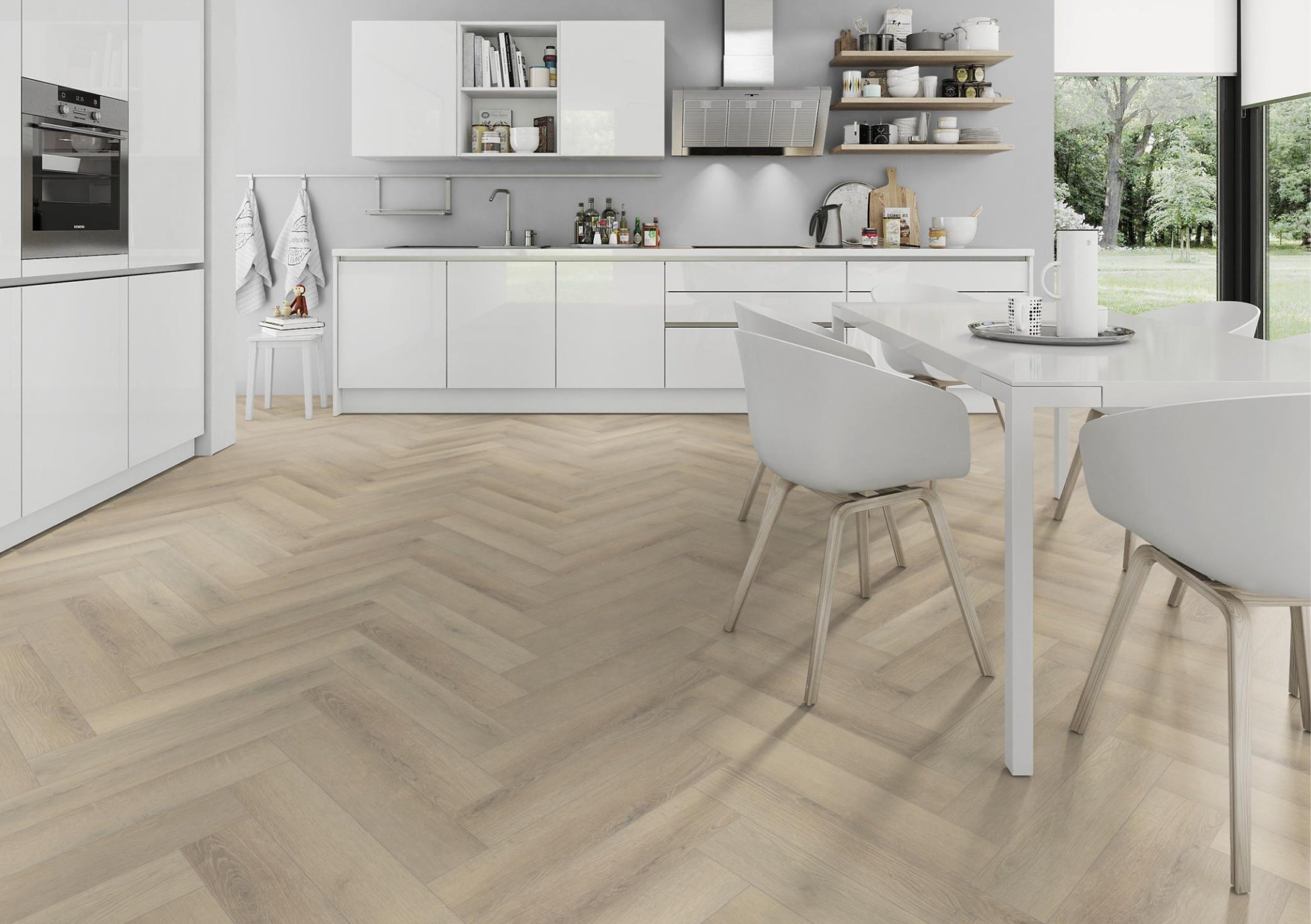 Seashell Oak Herringbone