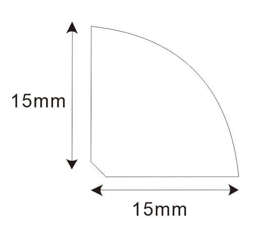 Ashwood Grey Bamboo Matching 1.85 M 1/4 Round Beading 15mm