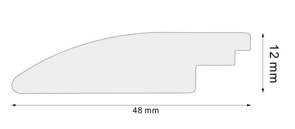 Brandy Wine Strand Woven 185 cm UK19017 Encased Bamboo Matching Ramp / Reducer Bar