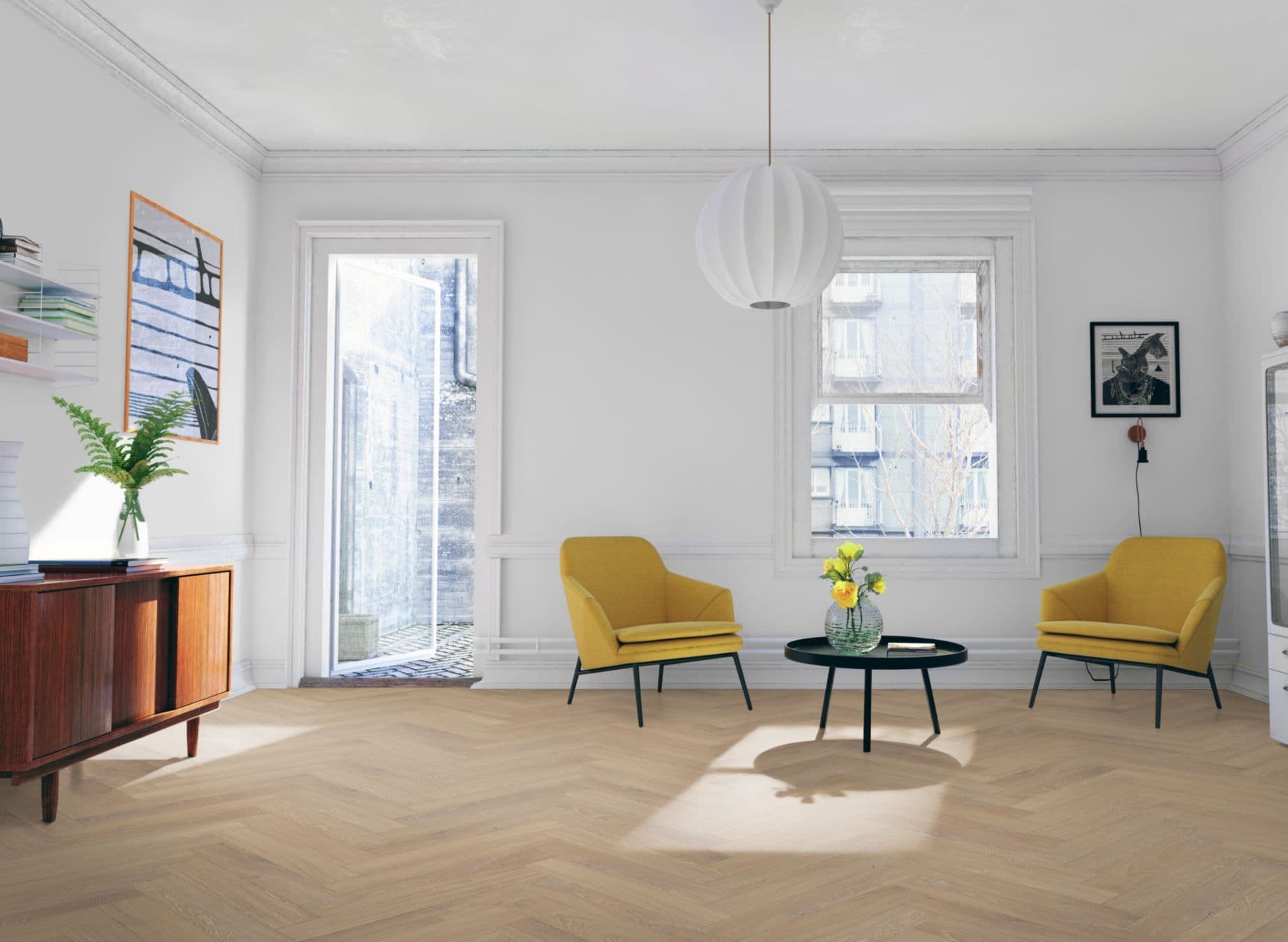 Desert Oak Herringbone
