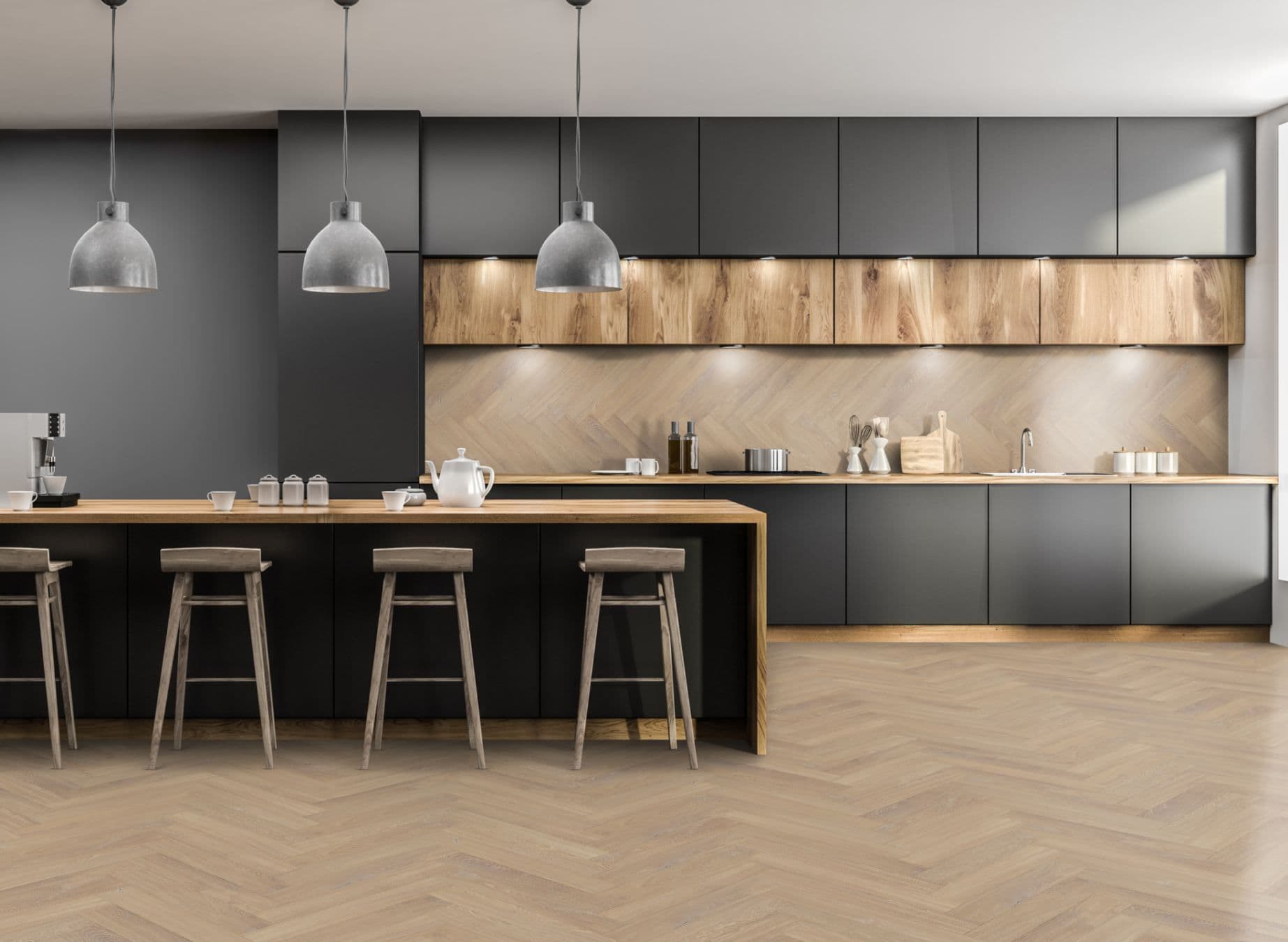 Desert Oak Herringbone