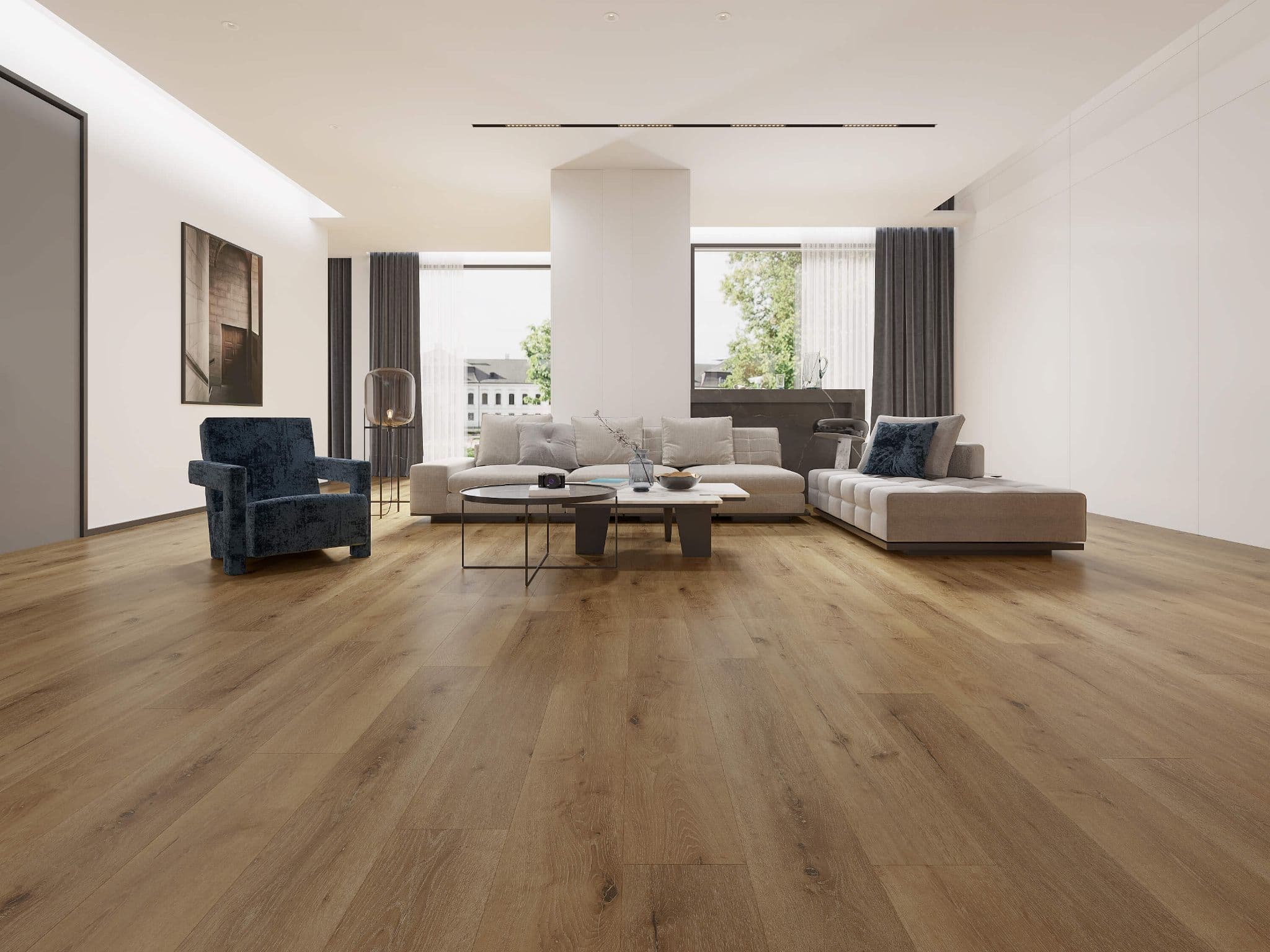 DISTRESSED  OAK  BFCore   SPC  FLOORING UKS19003