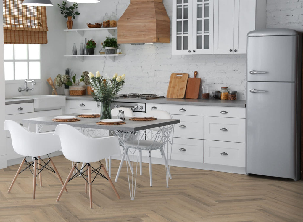 Greige Oak Herringbone