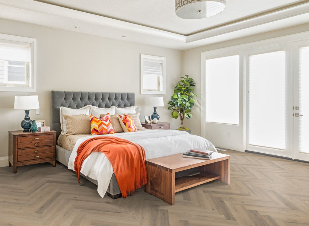 Greige Oak Herringbone