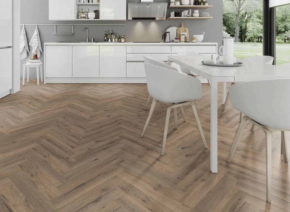 Mocha Oak Herringbone Core