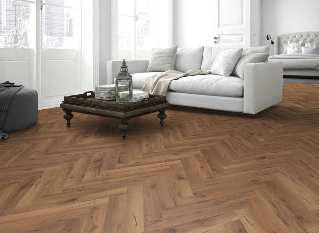 Oak Robust Fumed Herringbone