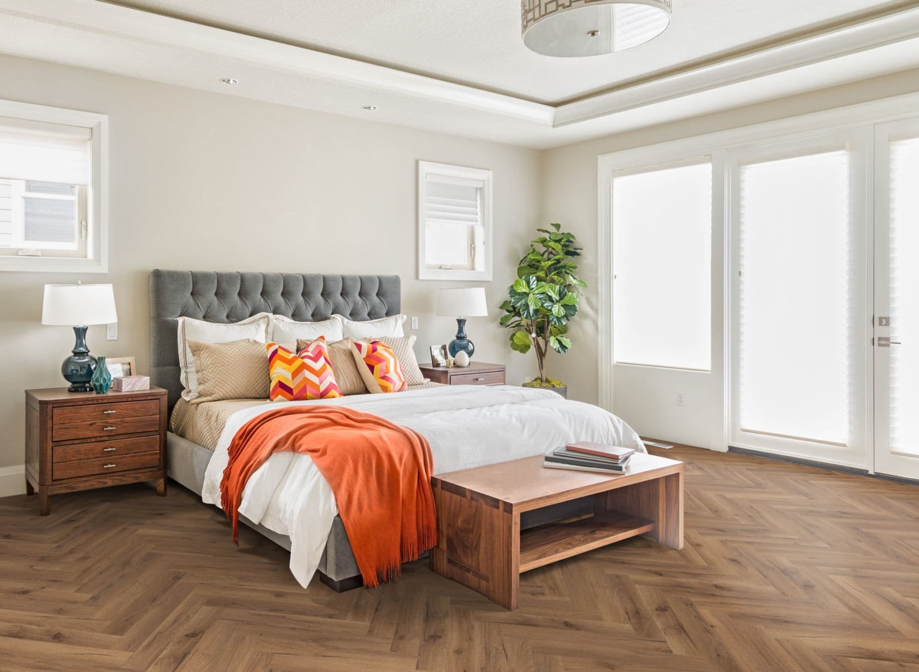 Oak Robust Fumed Herringbone