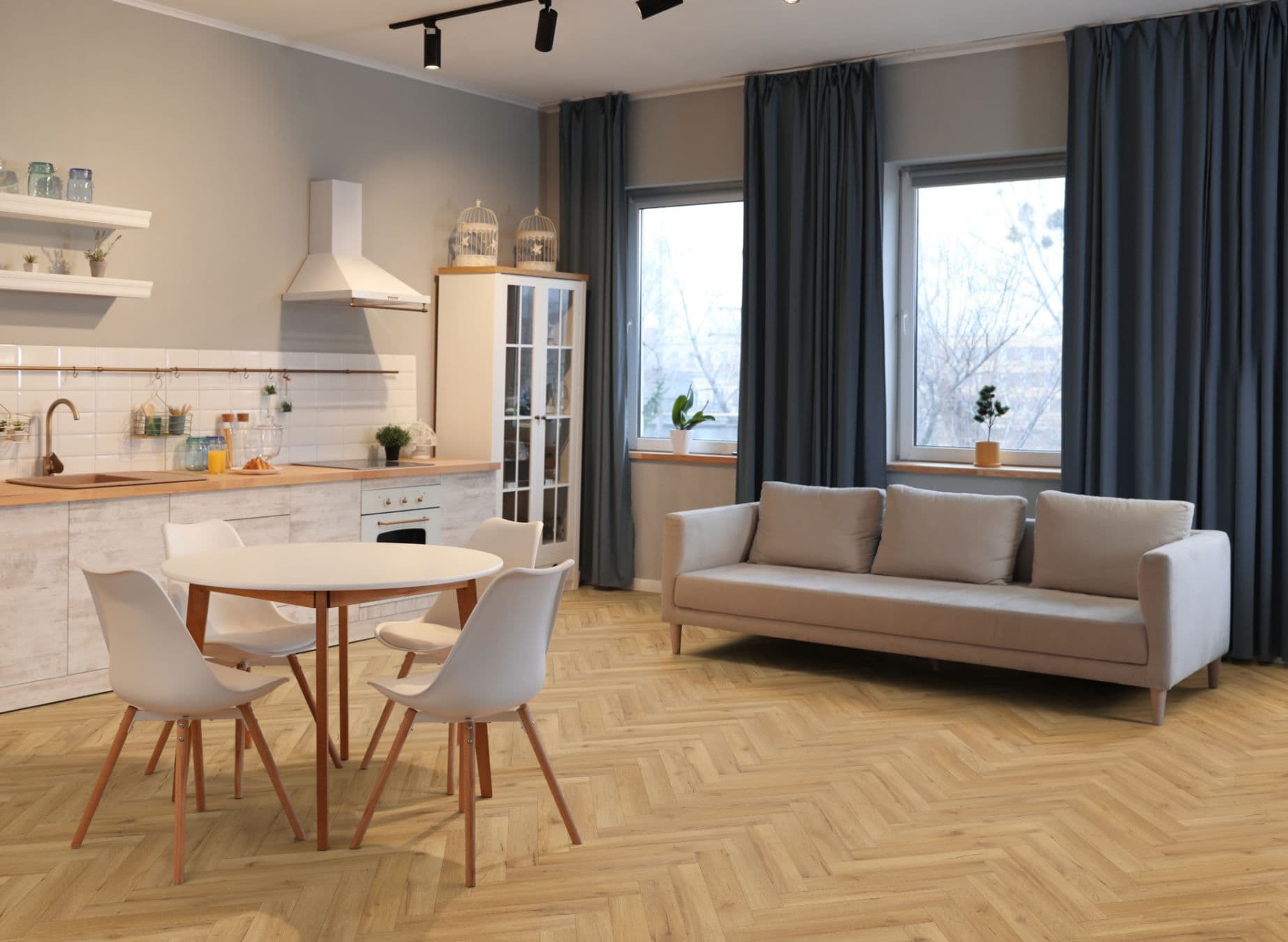 Oak Robust Natural Herringbone