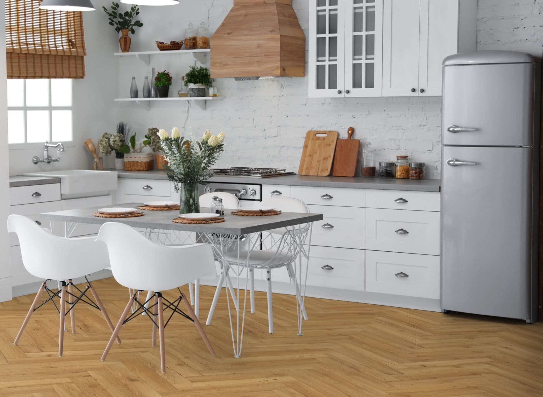 Oak Robust Natural Herringbone