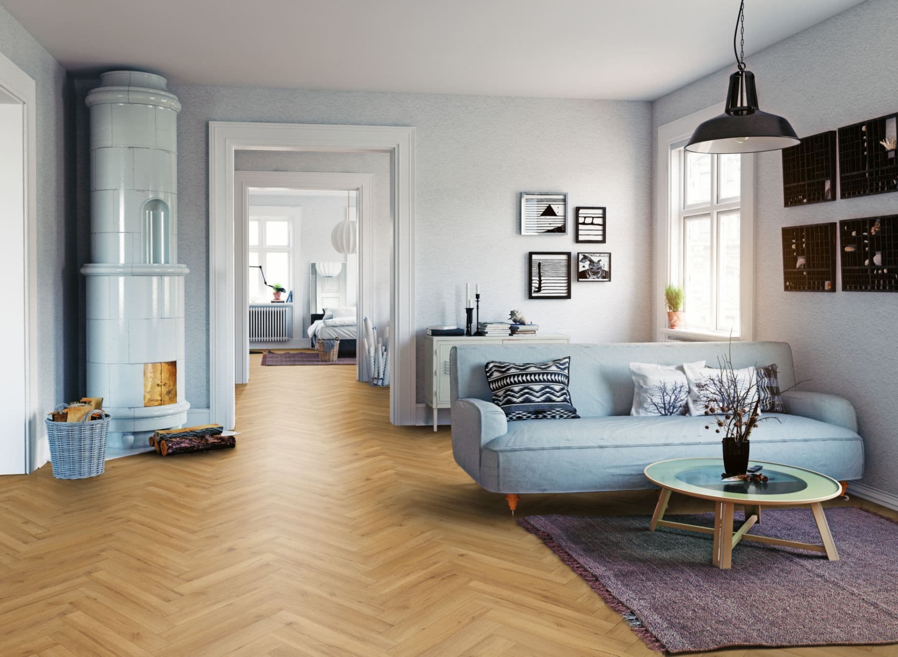Oak Robust Natural Herringbone