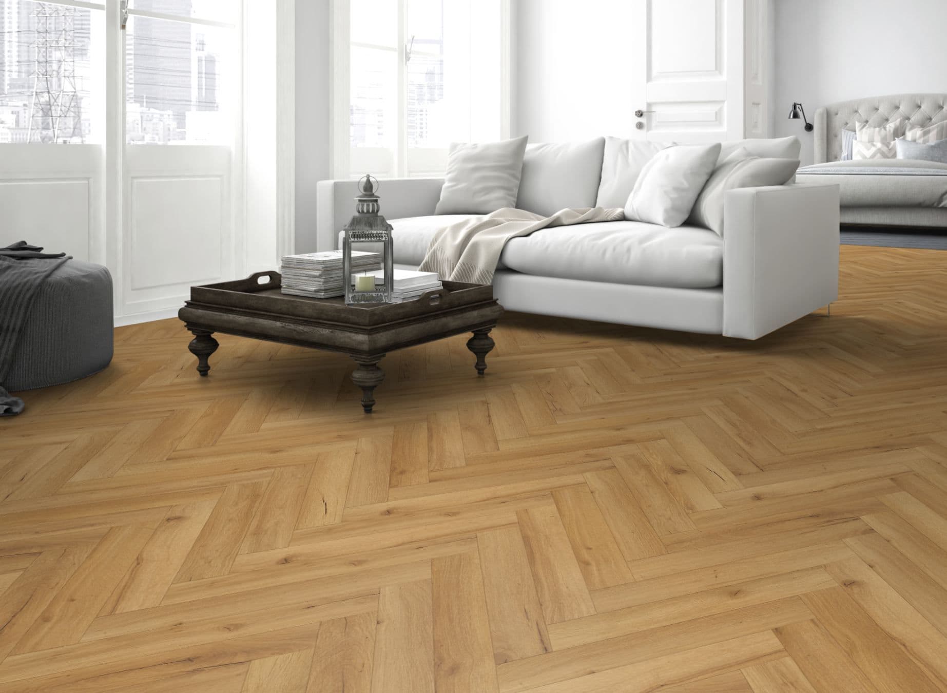Oak Robust Natural Herringbone