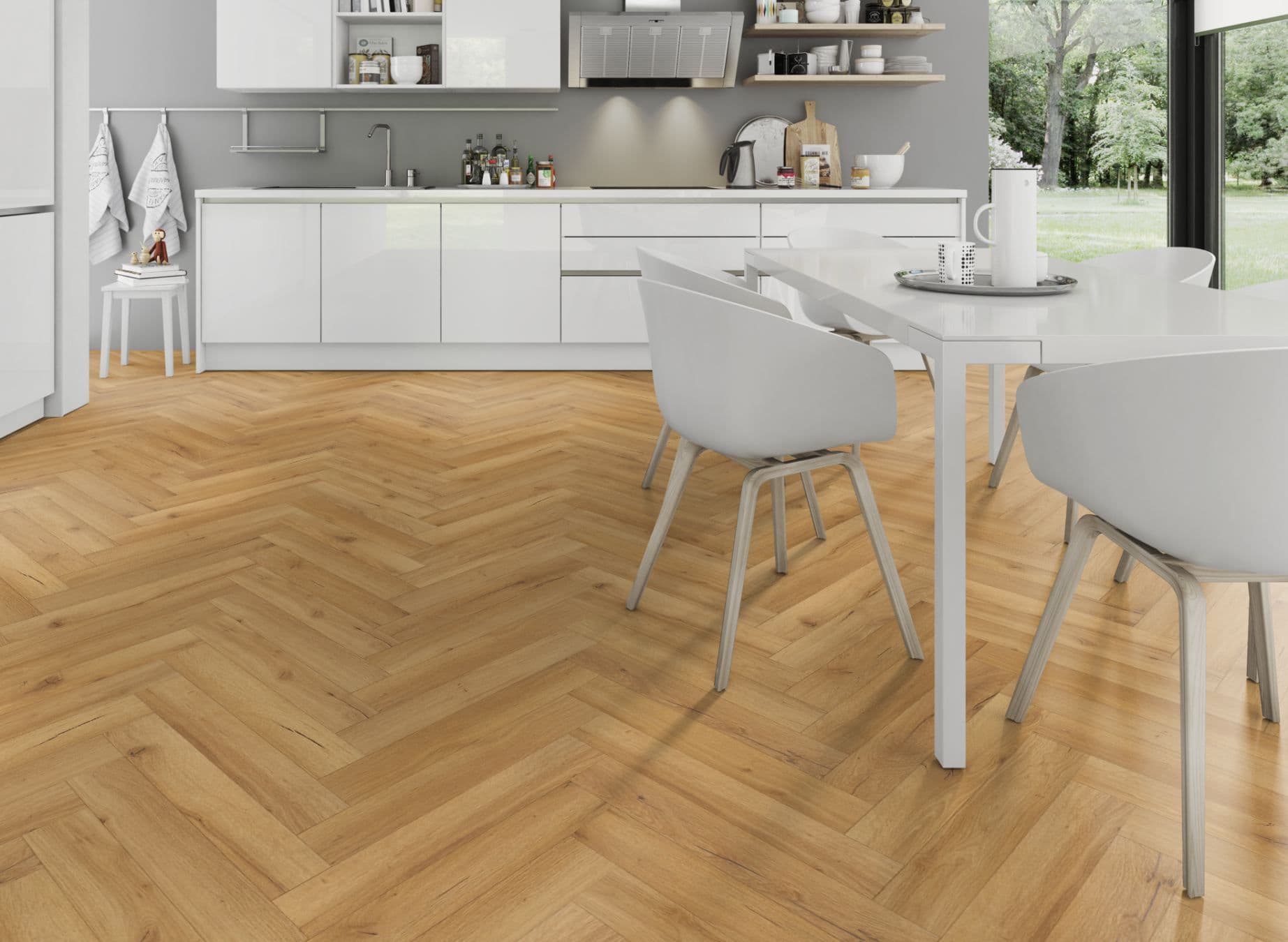 Oak Robust Natural Herringbone