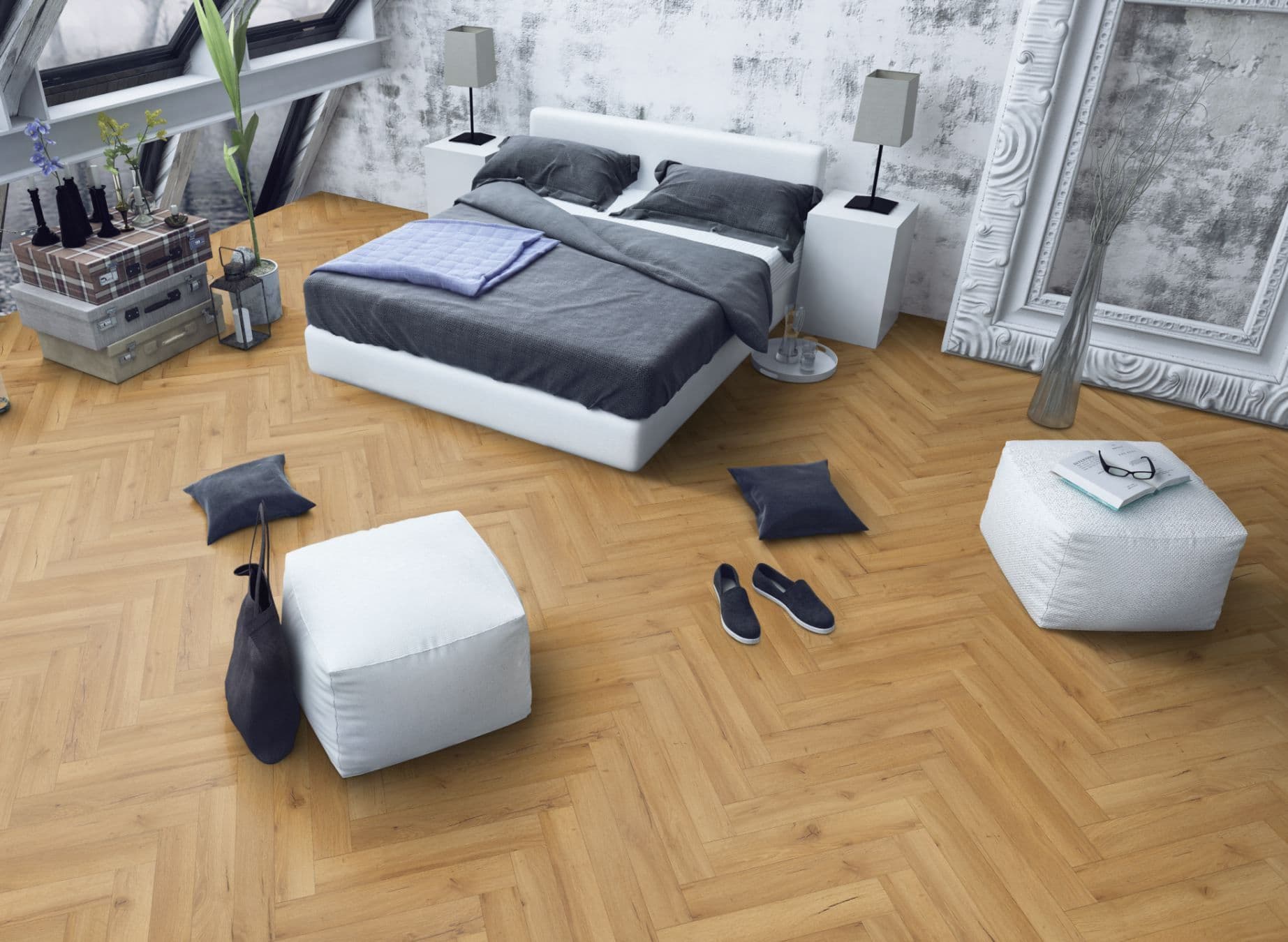 Oak Robust Natural Herringbone