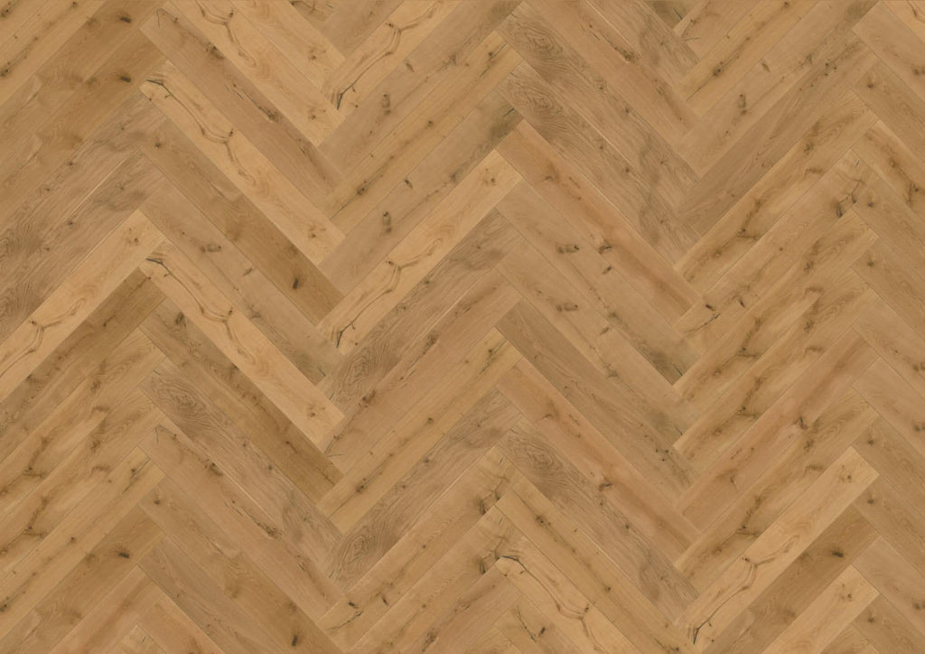 Rustic Brushed Oak Herringbone 14mm