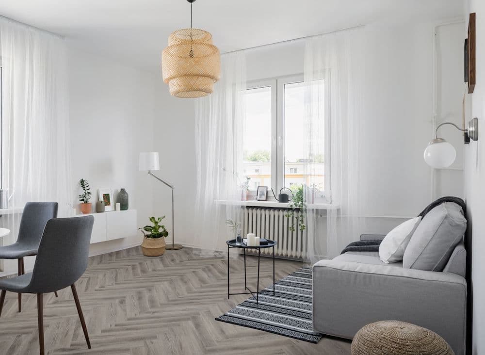 Rustic Grey Oak Herringbone Core