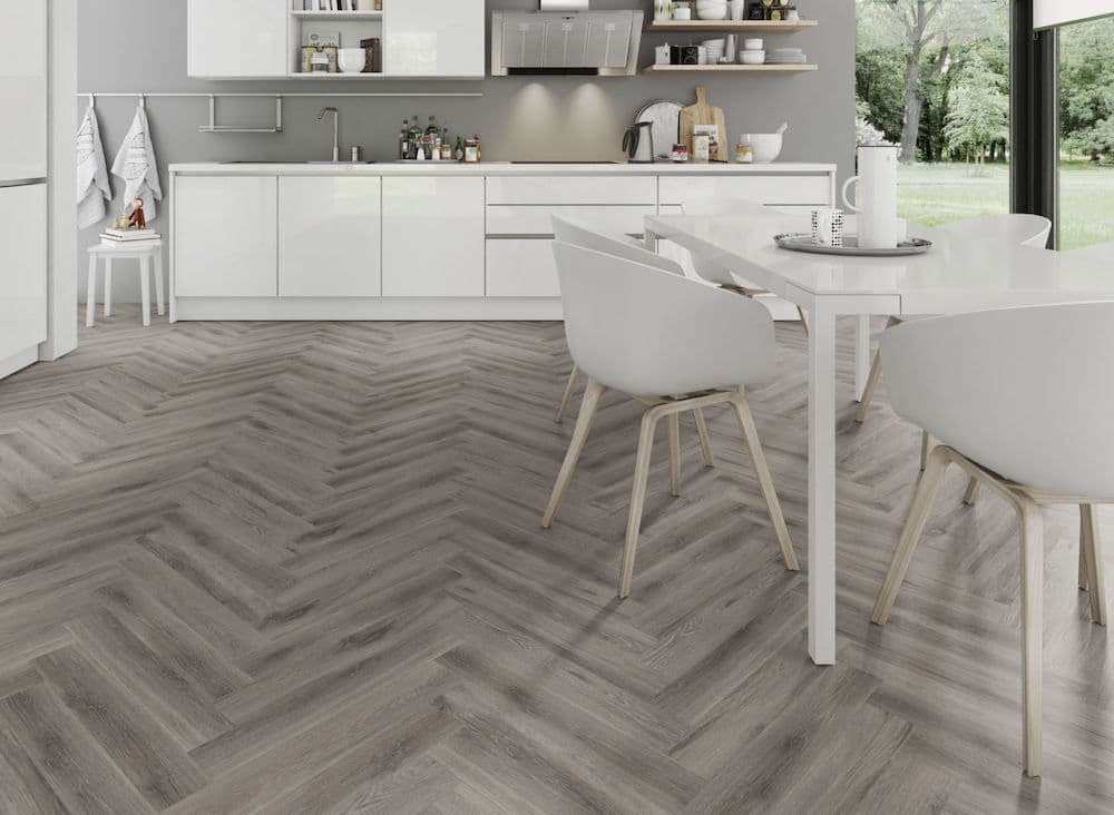 Rustic Grey Oak Herringbone Core