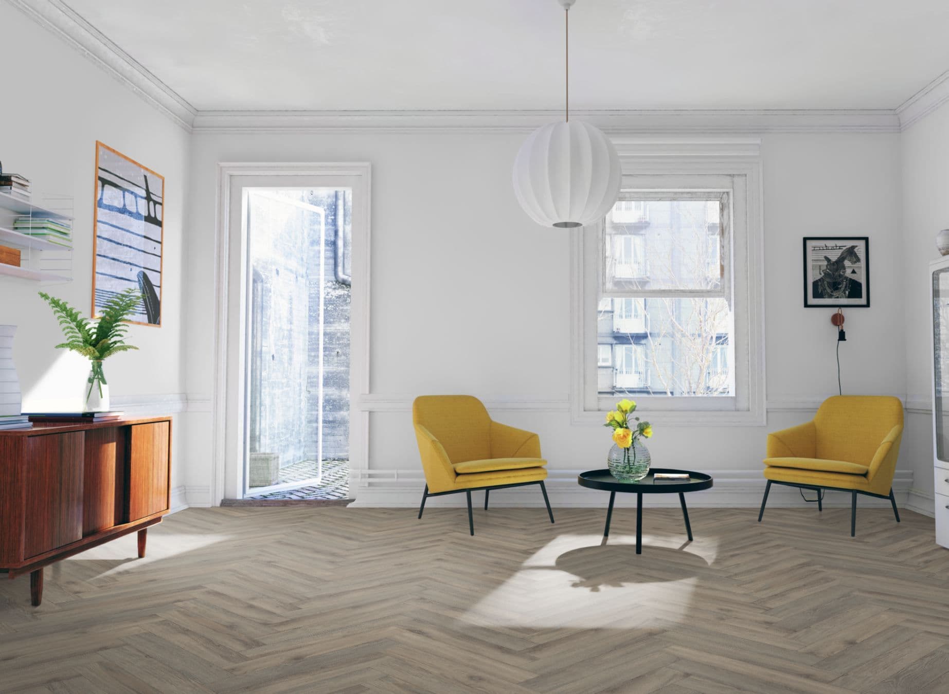 Volcanic Oak Herringbone