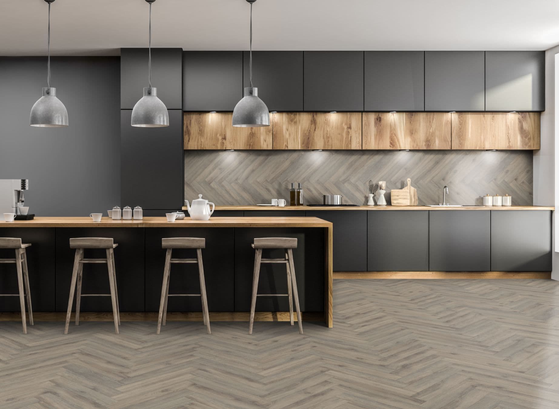 Volcanic Oak Herringbone