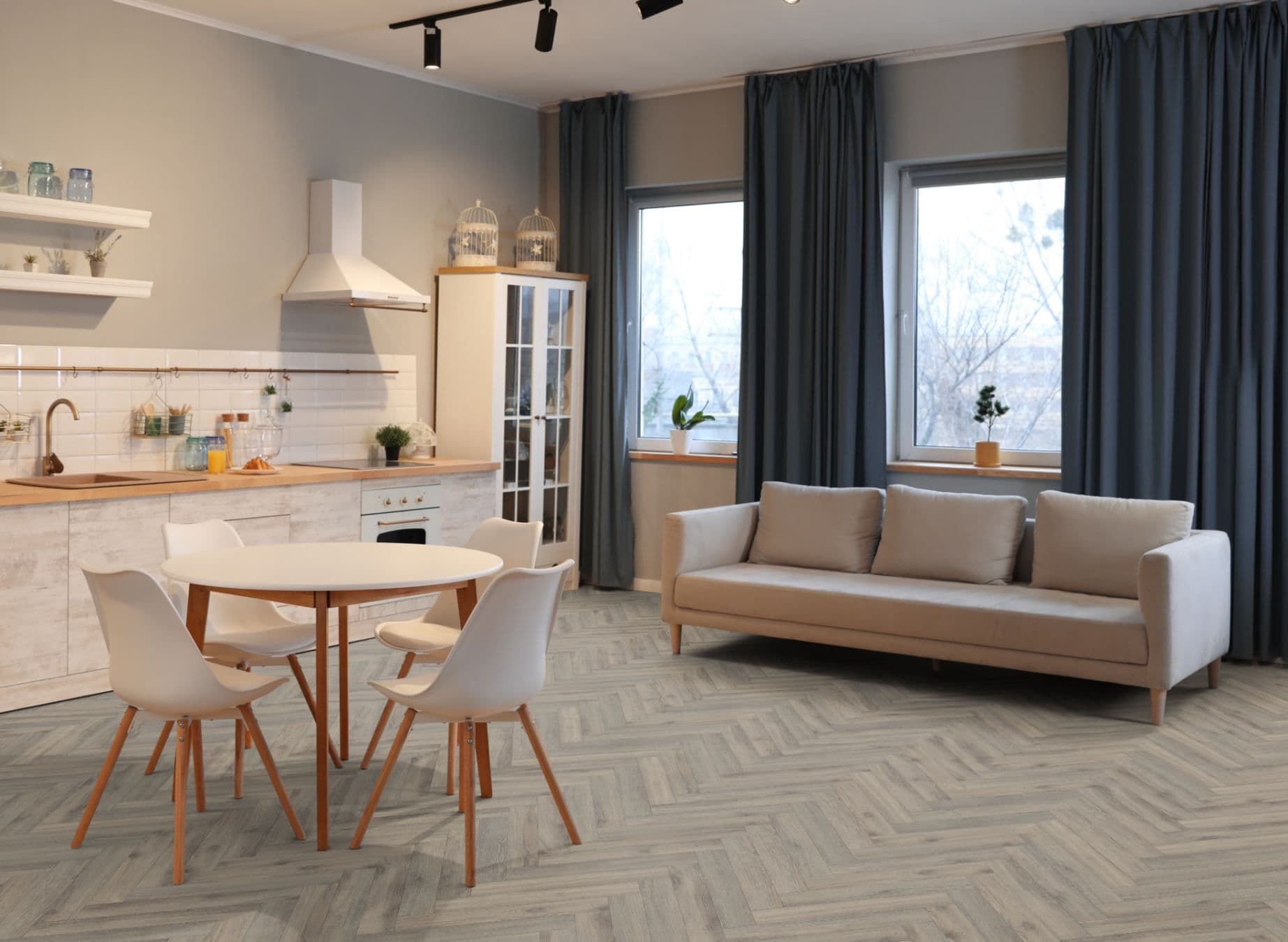 Volcanic Oak Herringbone